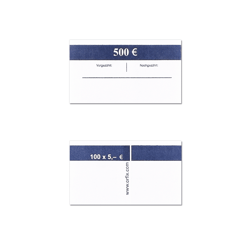 Geldscheinbanderole für Banknoten: 100 x 5 €