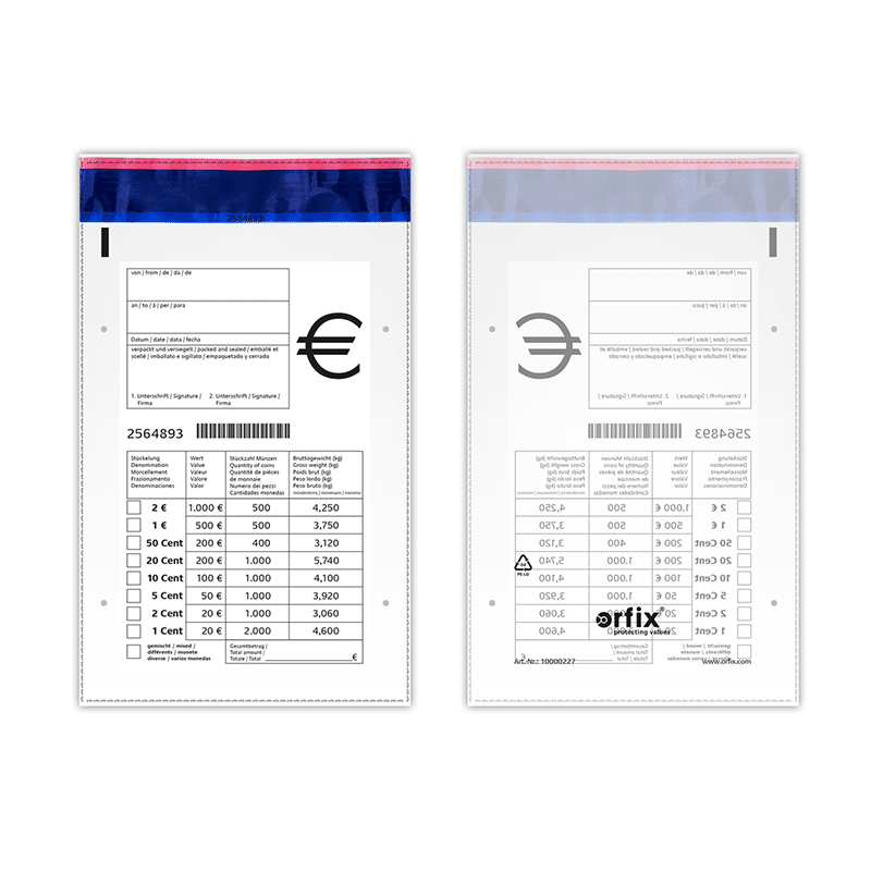 orfix Safebag €-Münzstückelung komplett 220×370mm